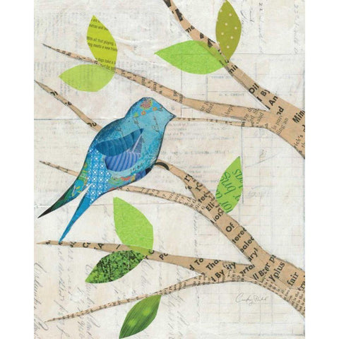 Birds in Spring I Gold Ornate Wood Framed Art Print with Double Matting by Prahl, Courtney