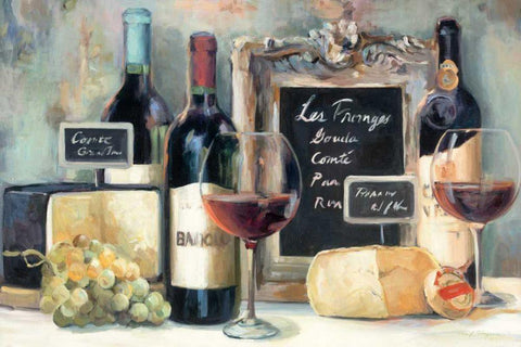 Les Fromages White Modern Wood Framed Art Print with Double Matting by Hageman, Marilyn