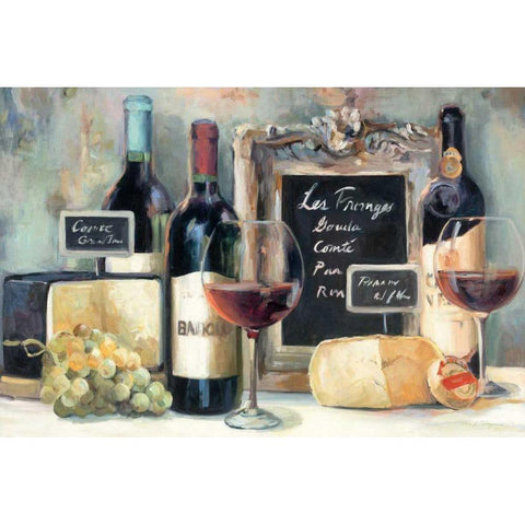 Les Fromages Gold Ornate Wood Framed Art Print with Double Matting by Hageman, Marilyn