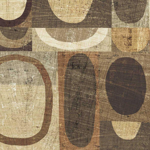 Modern Geometric Neutral I Black Modern Wood Framed Art Print with Double Matting by Mullan, Michael