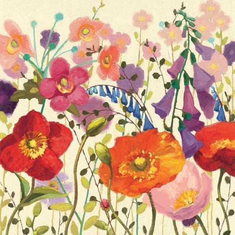 Couleur Printemps III White Modern Wood Framed Art Print by Novak, Shirley