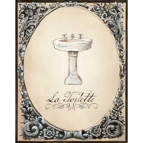 Le Petit Spa II Gold Ornate Wood Framed Art Print with Double Matting by Adams, Emily