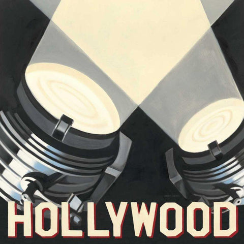 Hollywood Black Modern Wood Framed Art Print with Double Matting by Fabiano, Marco