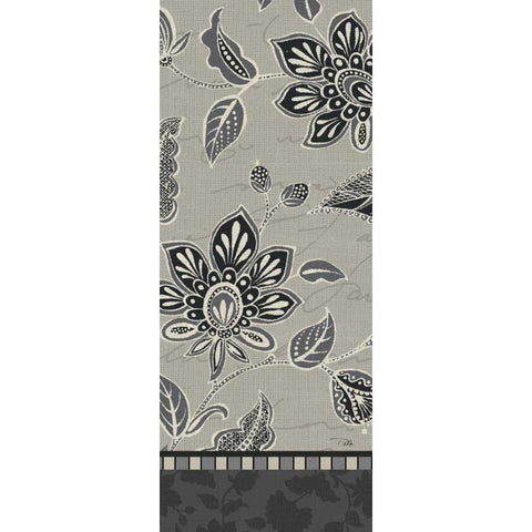 Garden Drawings Dark V Black Modern Wood Framed Art Print with Double Matting by ERR, Pela