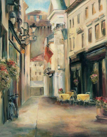 Old Town II White Modern Wood Framed Art Print with Double Matting by Hageman, Marilyn