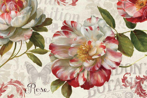 Spring Flair I Black Ornate Wood Framed Art Print with Double Matting by Audit, Lisa