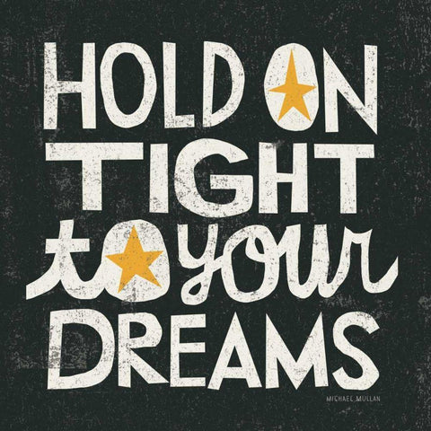 Hold on Tight Black Modern Wood Framed Art Print with Double Matting by Mullan, Michael