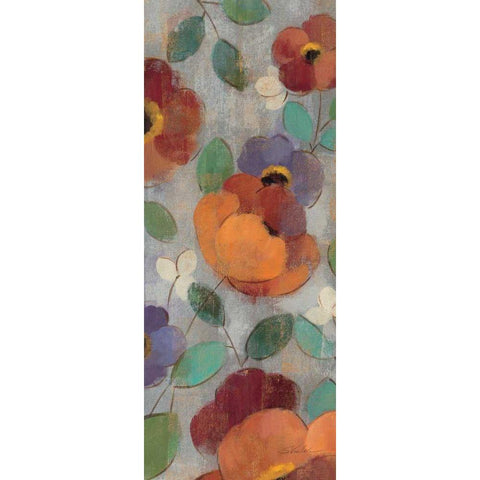 Urban Floral Panel I Gold Ornate Wood Framed Art Print with Double Matting by Vassileva, Silvia