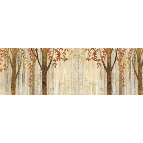 Down to the Woods Autumn Crop White Modern Wood Framed Art Print by Tillmon, Avery