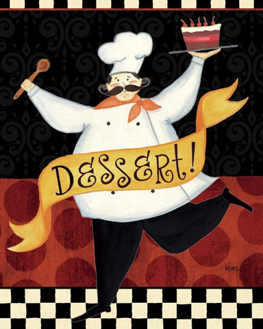 Bon Appetit II Black Ornate Wood Framed Art Print with Double Matting by Charron, Veronique