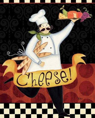 Bon Appetit IV Black Ornate Wood Framed Art Print with Double Matting by Charron, Veronique