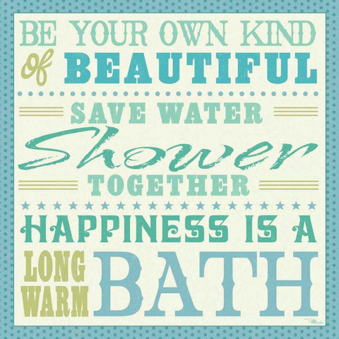 Wash Up VII Black Modern Wood Framed Art Print with Double Matting by Pela Studio