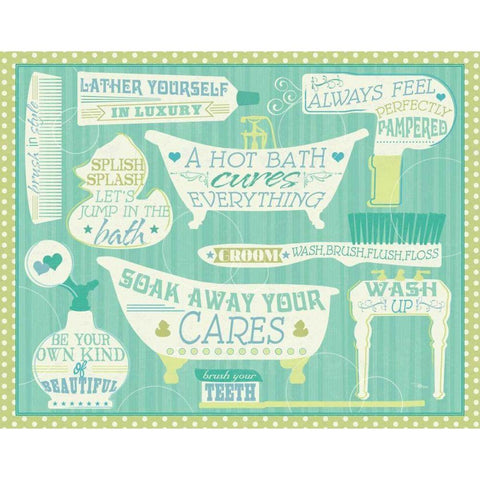 Wash Up VIII Black Modern Wood Framed Art Print by Pela Studio