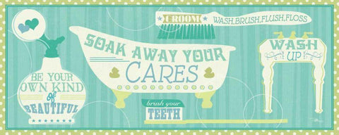 Wash Up X Black Ornate Wood Framed Art Print with Double Matting by Pela Studio