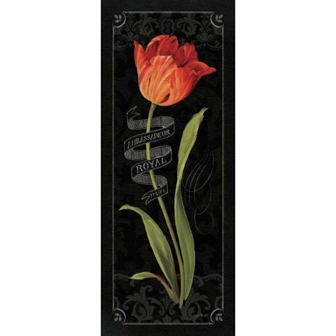 Tulipa Botanica II Gold Ornate Wood Framed Art Print with Double Matting by Audit, Lisa