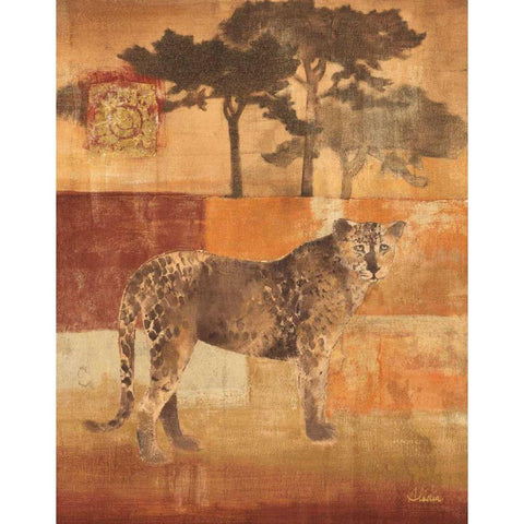 Animals on Safari III Gold Ornate Wood Framed Art Print with Double Matting by Hristova, Albena