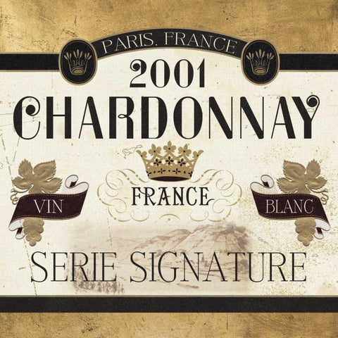 Wine Labels II Black Modern Wood Framed Art Print with Double Matting by Pela Studio