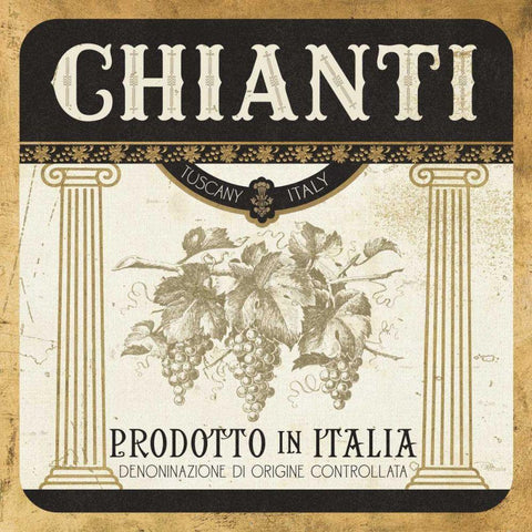 Wine Labels III Black Ornate Wood Framed Art Print with Double Matting by Pela Studio