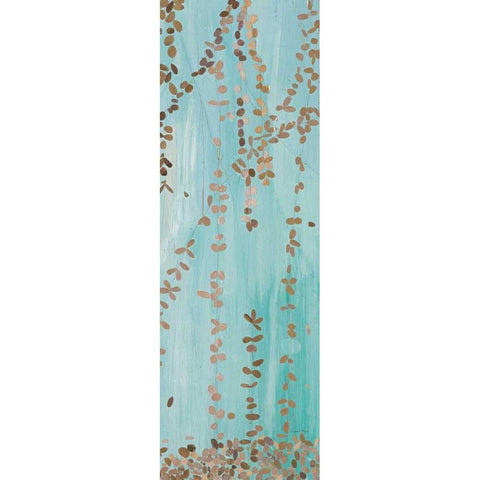 Trailing Vines II Blue White Modern Wood Framed Art Print by Boggs, Candra