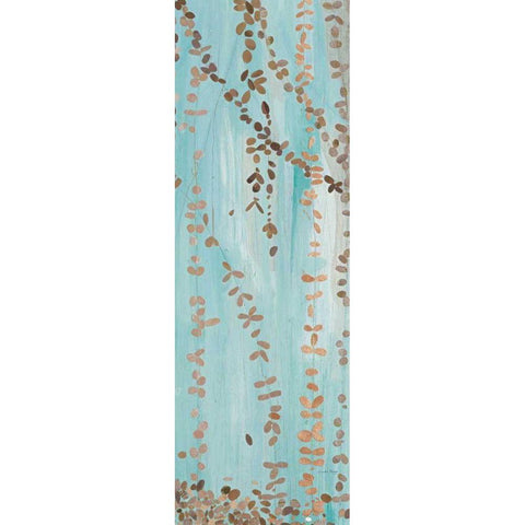 Trailing Vines III Blue Black Modern Wood Framed Art Print with Double Matting by Boggs, Candra