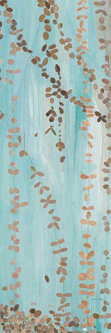 Trailing Vines III Blue Black Ornate Wood Framed Art Print with Double Matting by Boggs, Candra