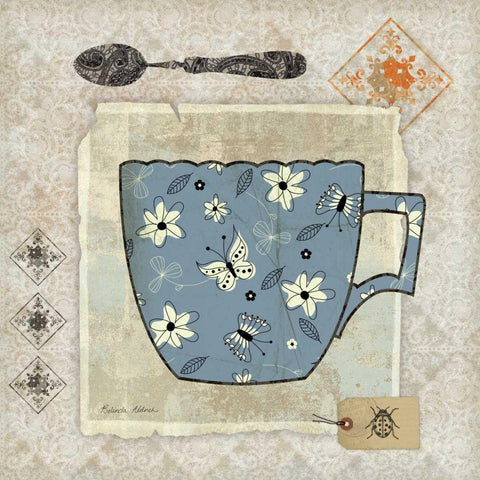 Garden Cafe IV White Modern Wood Framed Art Print by Aldrich, Belinda