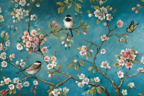 Blossom I Black Ornate Wood Framed Art Print with Double Matting by Audit, Lisa