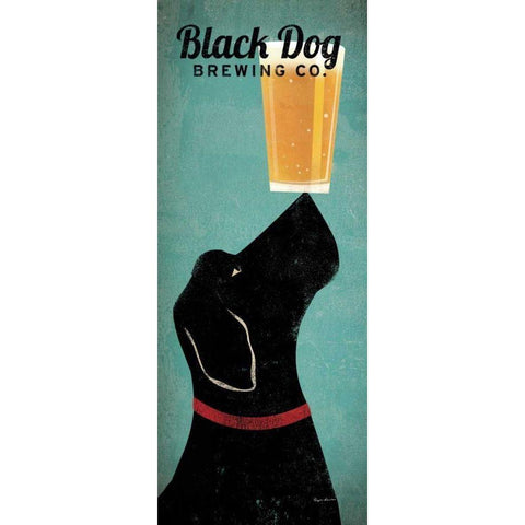 Black Dog Brewing Co. White Modern Wood Framed Art Print by Fowler, Ryan