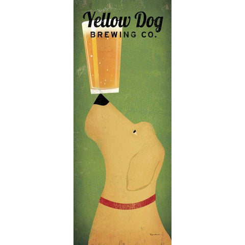 Yellow Dog Brewing Co. White Modern Wood Framed Art Print by Fowler, Ryan