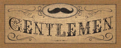 Le Restroom Burlap II White Modern Wood Framed Art Print with Double Matting by Pela Studio