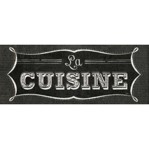 La Cuisine Chalk II Black Modern Wood Framed Art Print by Pela Studio