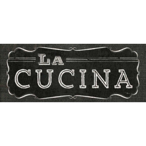 La Cuisine Chalk III Gold Ornate Wood Framed Art Print with Double Matting by Pela Studio