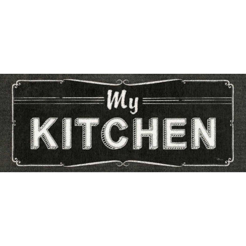 La Cuisine Chalk IV Black Modern Wood Framed Art Print by Pela Studio