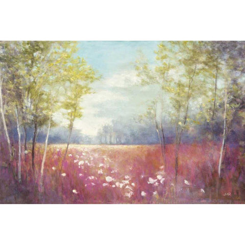 Purple Field Crop White Modern Wood Framed Art Print by Purinton, Julia