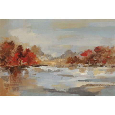 Late Fall Reminiscence Black Modern Wood Framed Art Print with Double Matting by Vassileva, Silvia