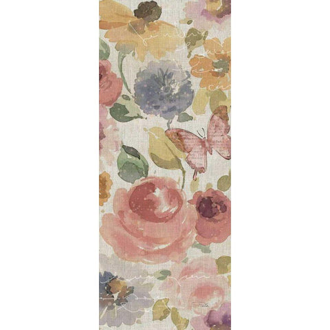 Romantic Poem VI Gold Ornate Wood Framed Art Print with Double Matting by ERR, Pela