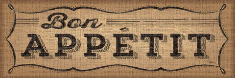 La Cuisine Burlap I Black Ornate Wood Framed Art Print with Double Matting by Pela Studio