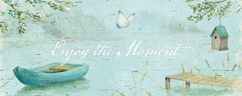 Serene Moments IV White Modern Wood Framed Art Print with Double Matting by Brissonnet, Daphne