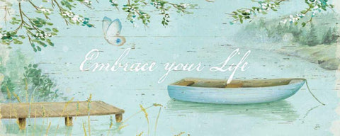 Serene Moments V Black Ornate Wood Framed Art Print with Double Matting by Brissonnet, Daphne