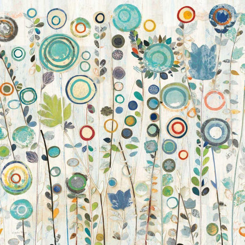 Ocean Garden I Square Black Modern Wood Framed Art Print by Boggs, Candra