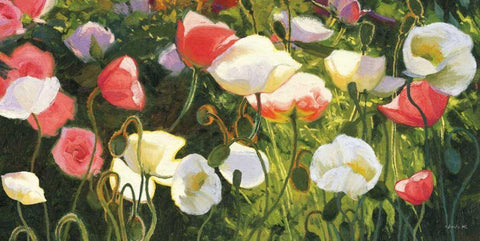 Morden s Blush White Modern Wood Framed Art Print with Double Matting by Novak, Shirley