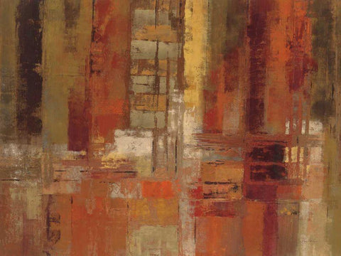 Sunset Street Crop White Modern Wood Framed Art Print with Double Matting by Vassileva, Silvia