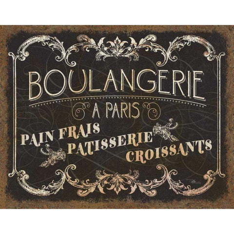 Parisian Signs White Modern Wood Framed Art Print by Pela Studio