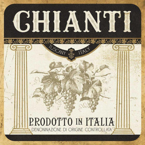 Wine Labels III Black Modern Wood Framed Art Print with Double Matting by Pela Studio