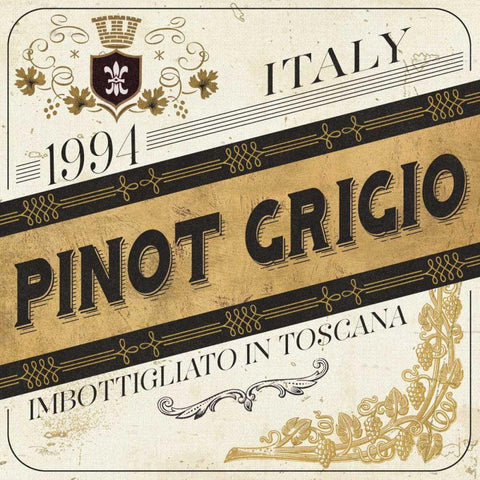 Wine Labels IV White Modern Wood Framed Art Print with Double Matting by Pela Studio