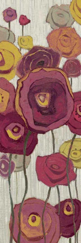 Lemongrass in Plum Panel I Black Ornate Wood Framed Art Print with Double Matting by Novak, Shirley