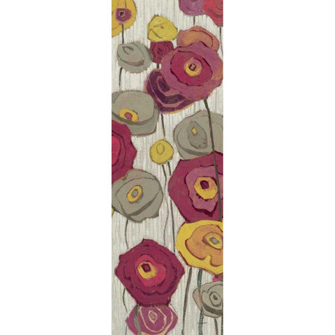 Lemongrass in Plum Panel II Gold Ornate Wood Framed Art Print with Double Matting by Novak, Shirley