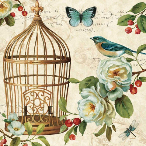 Free as a Bird II  Gold Ornate Wood Framed Art Print with Double Matting by Audit, Lisa