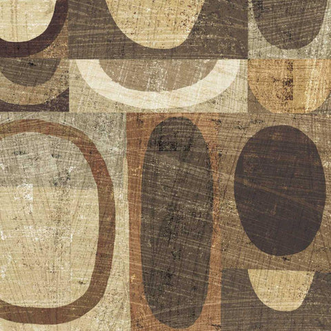 Modern Geometric Neutral I Black Modern Wood Framed Art Print by Mullan, Michael