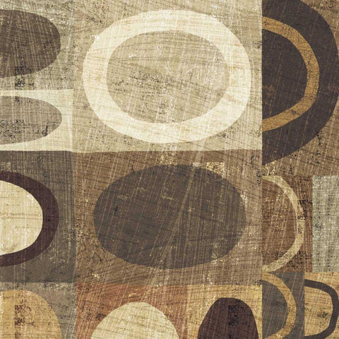 Modern Geometric Neutral II Gold Ornate Wood Framed Art Print with Double Matting by Mullan, Michael